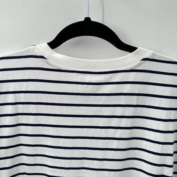 LANE BRYANT Dolman cap Stripe white-black woman crewneck cotton tee NWT 18/20 - Picture 9 of 11